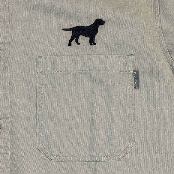 Woolrich Men's Hunting Khaki Shirt Embroidered Labrador NOS- Size Large - Picture 3 of 11